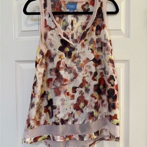 Simply Vera Vera Wang Abstract Floral Sleeveless Blouse | Size S